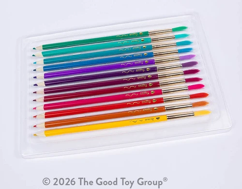 Color Brush Watercolor Pencil & Paintbrush in One Jewel Tones - Set of 12 2