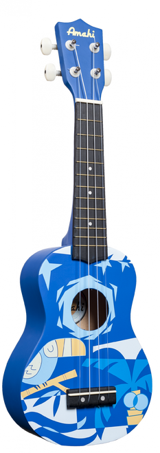 Amahi Ukulele - Blue Bird Design