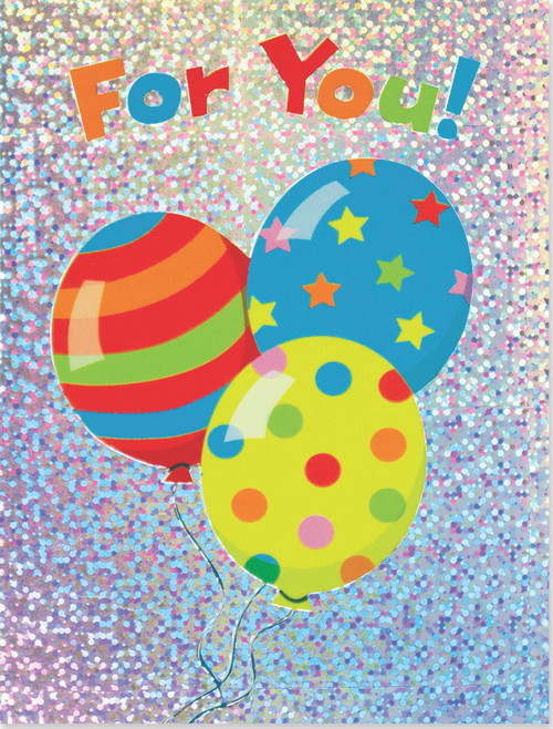 Balloons Foil Gift Enclosure Card 1