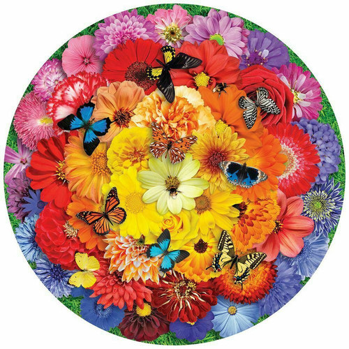 Colorful Bloom 500pc. Round Puzzle