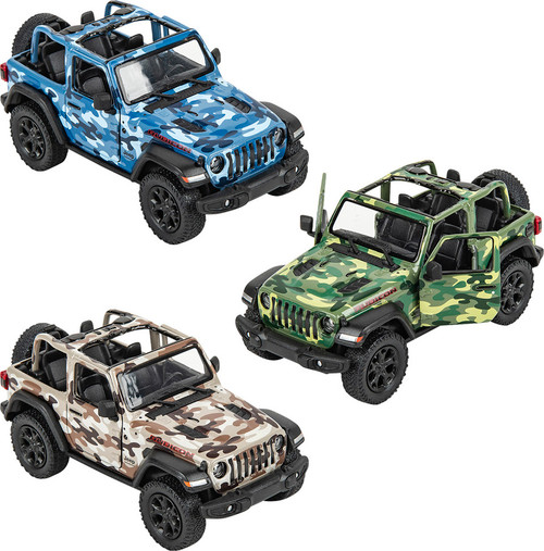 5" Die-cast 2018 Jeep Wrangler Camo Open Top 3