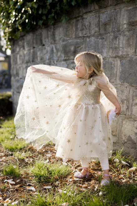 Glam Party Gold Cape, Size 4-6