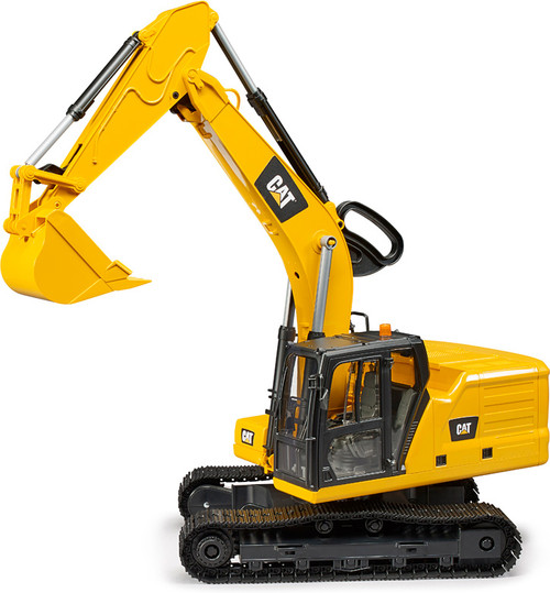 cat mini excavator with worker