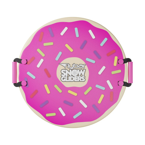 Pink Donut Snow Glider Sled