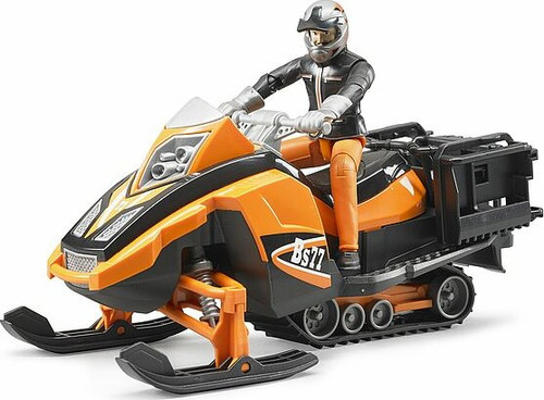 Snowmobile With Driver And Accessories