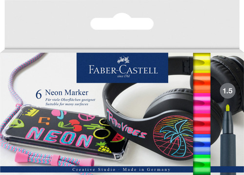 Neon Creative Markers 6ct 1