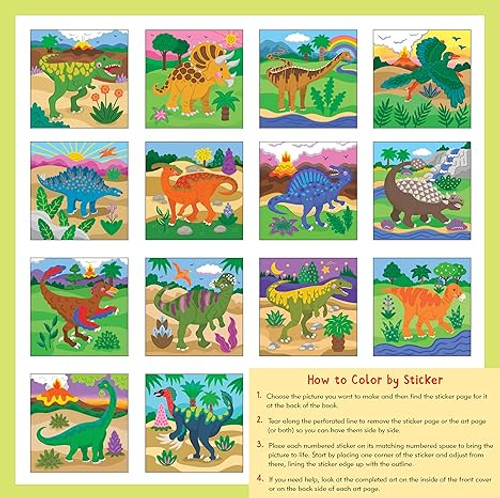 My First Color-By-Sticker Book -- Dinosaurs