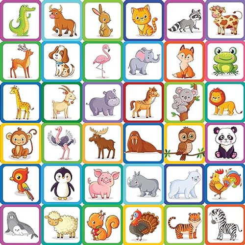 Animals Memory Match Game (Set Of 72 Cards)