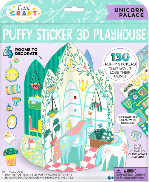 Puffy Sticker 3D Playhouse -Unicorn Palace 1