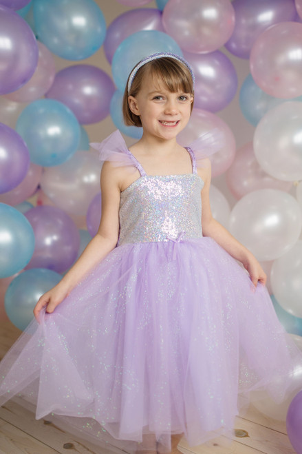 Lilac Sequins Princess Dress (Size 5-6) 1