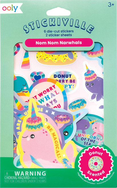 Stickiville Stickers: Nom Nom Narwhals - Scented (2 Sheets & 6 Die-Cut)
(Paper) 1