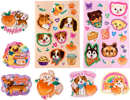 Stickiville Stickers: Puppies & Peaches - Scented (2 Sheets & 6 Die-Cut)
(Paper) 1