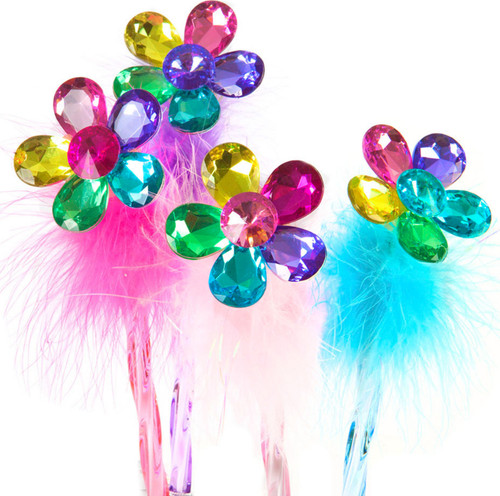 Flower Gem Fluffy Pens (Assorted Colors- sold separately) 1