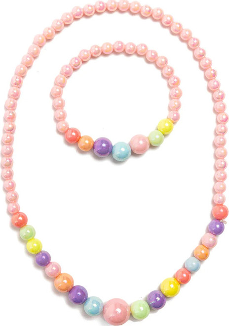 Pearly Pastel Necklace and Bracelet Set (2pc) 1