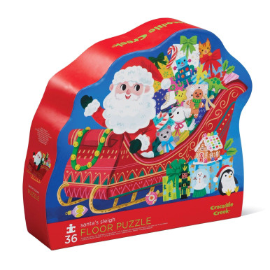 サイレント・クリスマ ホログラフィック Santas-Sleigh-36-Piece-Floor-