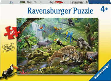 Rainforest Animals 60 Pc Puzzle - PlayMatters Toys