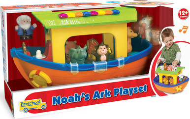 特撮 Fun n' Play Noah's Ark Kiddieland Toys Noah's Ark Baby Playset with 9 Animals, Fun