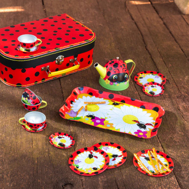 Ladybug Tin Tea Set - PlayMatters Toys