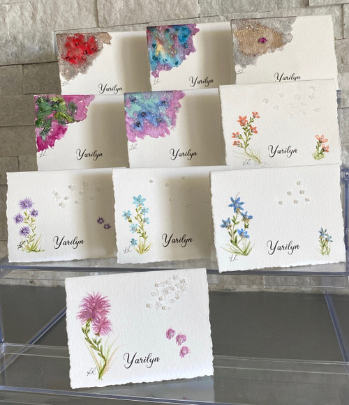 RESERVED Cory -  3 Sets Personalized Handcrafted Cards