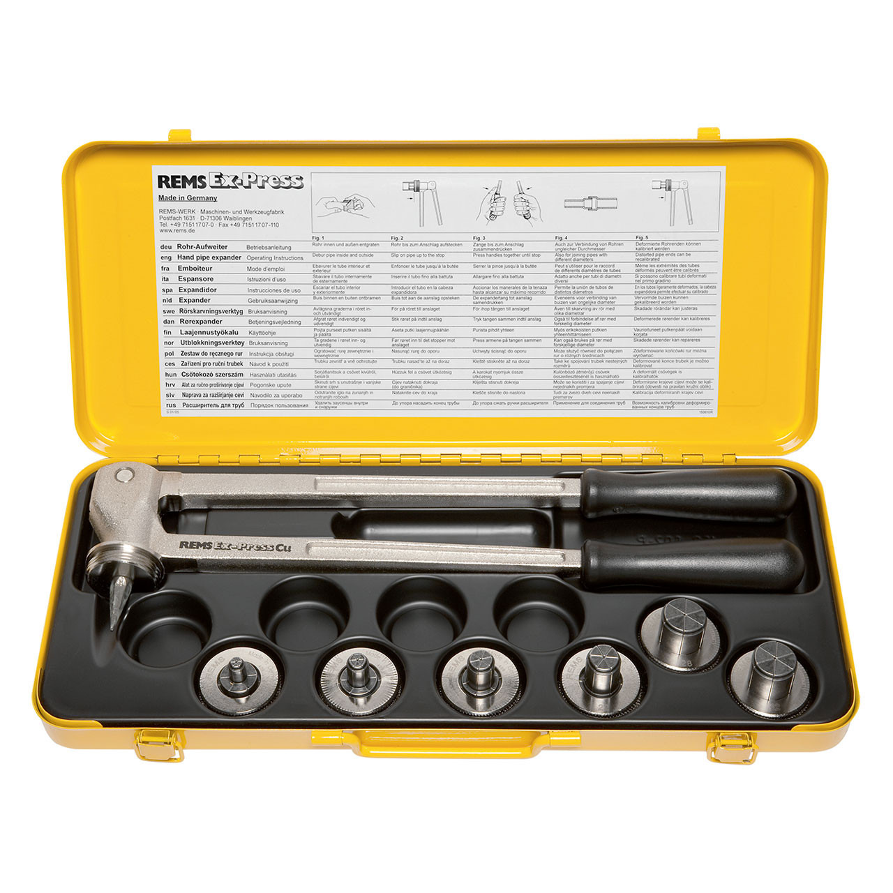 REMS 150017 - Ex-Press Cu Expander Set (REGULAR PRICE $716.00) - REMS Tools  USA (Teal Corporation)