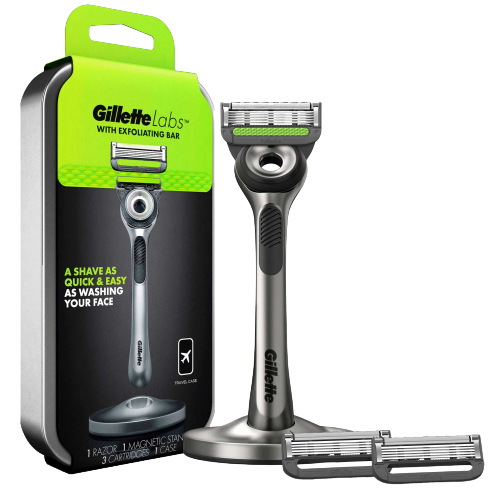 GilletteLabs with Exfoliating Bar Razor with Travel Case