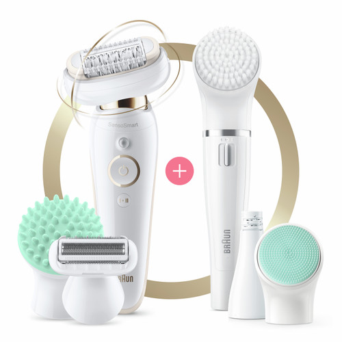 Braun Epilator, Silk·épil 9 Flex, Beauty Set with FaceSpa, SES 9300