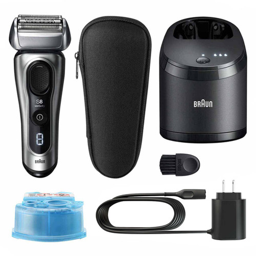Braun Electric Razor for Men, Series 8 8467cc Electric Foil Shaver with  Precision Beard Trimmer, Cleaning & Charging SmartCare Center, Galvano  Silver