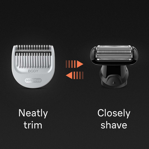 Braun Body Groomer Series 5 5360, Body Groomer for Men, for Chest, Armpits,  Groin, SkinSecure Technology for Gentle Use and Clean Shave Attachment,  Waterproof, Cordless with 100-min Run Time : : Health