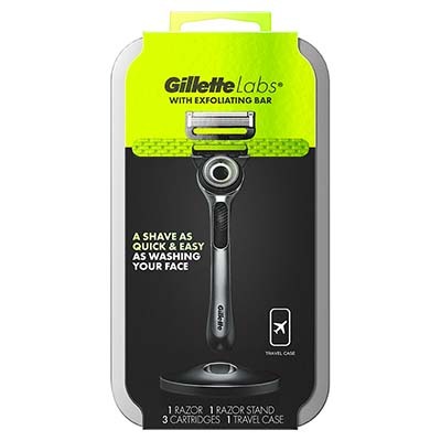 GilletteLabs with Exfoliating Bar Razor with Travel Case