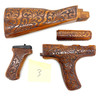 Pakistani Khyber Pass Hand Engraved Walnut AK Dong Wood Stock Set Pakistani Khyber Pass Hand Engraved Walnut AK Dong Wood Stock Set