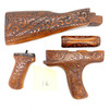 Pakistani Khyber Pass Hand Engraved Walnut AK Dong Wood Stock Set Pakistani Khyber Pass Hand Engraved Walnut AK Dong Wood Stock Set