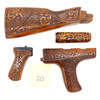 Pakistani Khyber Pass Hand Engraved Walnut AK Dong Wood Stock Set Pakistani Khyber Pass Hand Engraved Walnut AK Dong Wood Stock Set