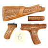 Pakistani Khyber Pass Hand Engraved Walnut AK Dong Wood Stock Set