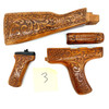 Pakistani Khyber Pass Hand Engraved Walnut AK Dong Wood Stock Set