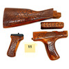 Pakistani Khyber Pass Hand Engraved Walnut AK Dong Wood Stock Set