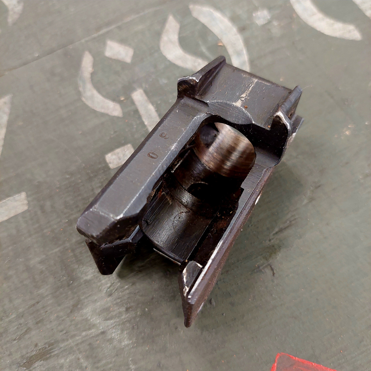 Romanian AKM Front Barrel Trunnion – 7.62×39, Bullet Guide Installed