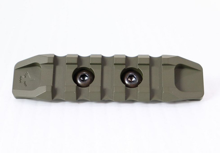 CRC 9021 M-Lok Picatinny Rail. 5 Slots by "KPYK" - OD Green