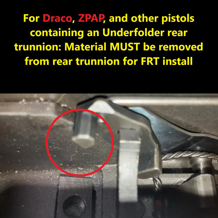FRT Install - Additional fee for Draco or Zastava model Pistols