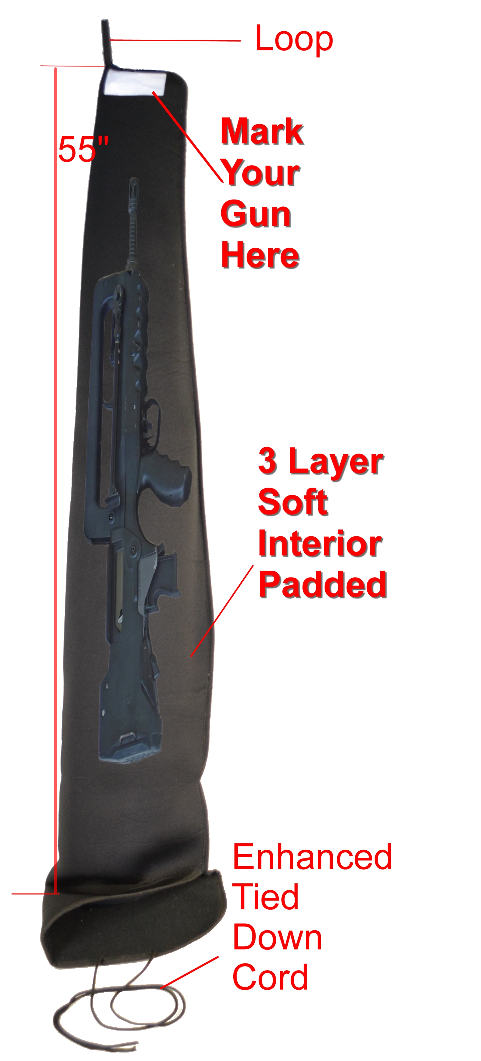 Fleece Padded Gun Sleeve 55