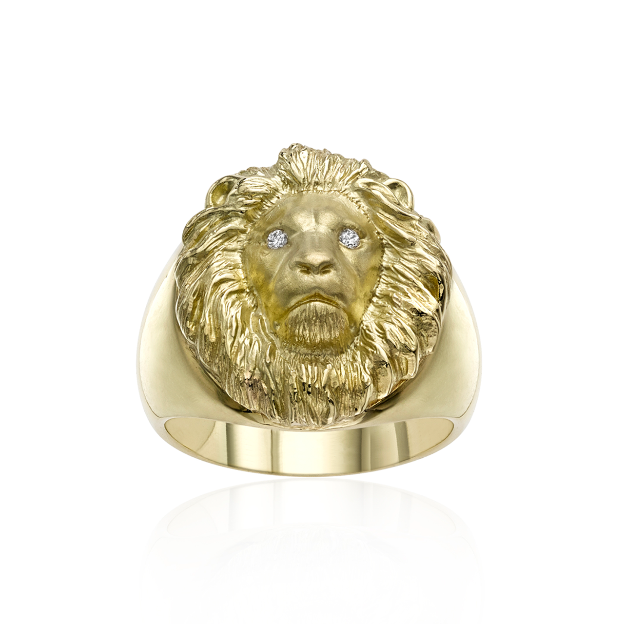 Lion Design Real Pure 925 Sterling Silver Ring Gothic Natural Black Zircon  Stone | eBay