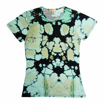 Turquoise Printed Micro Tee Turquoise Printed Micro Tee