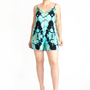 Turquoise Printed Playsuit