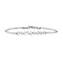 Irregular Diamond Bar Wire Bangle set in 18k White Gold