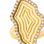 Agate Inspired and Diamond Ring - Medium