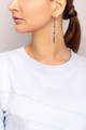 Long Pastel Blue Irregular Shaped Sapphire Earrings