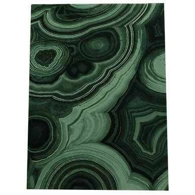 Custom Hand-Tufted Carpet in Malachite Print