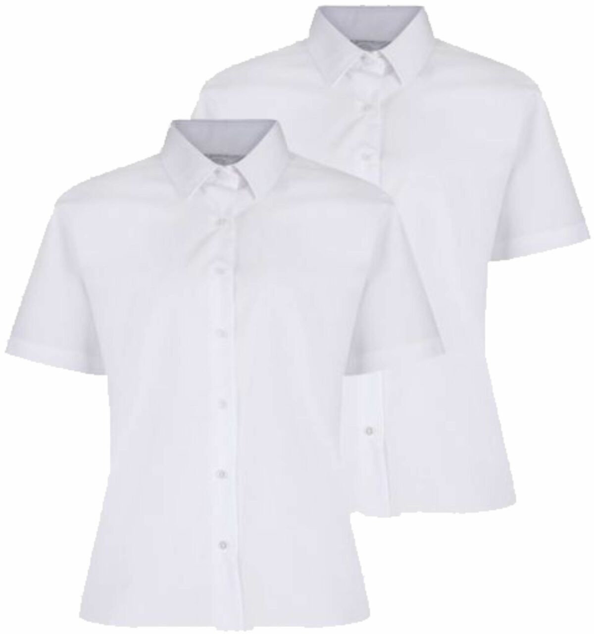 2 Pack White Short Sleeve High Shirt main image 0