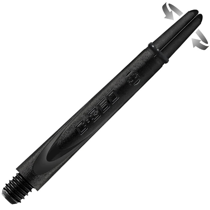 Harrows Thor Carbon 360 Shafts Medium Jaunes - Tiges Fléchettes Rotatives