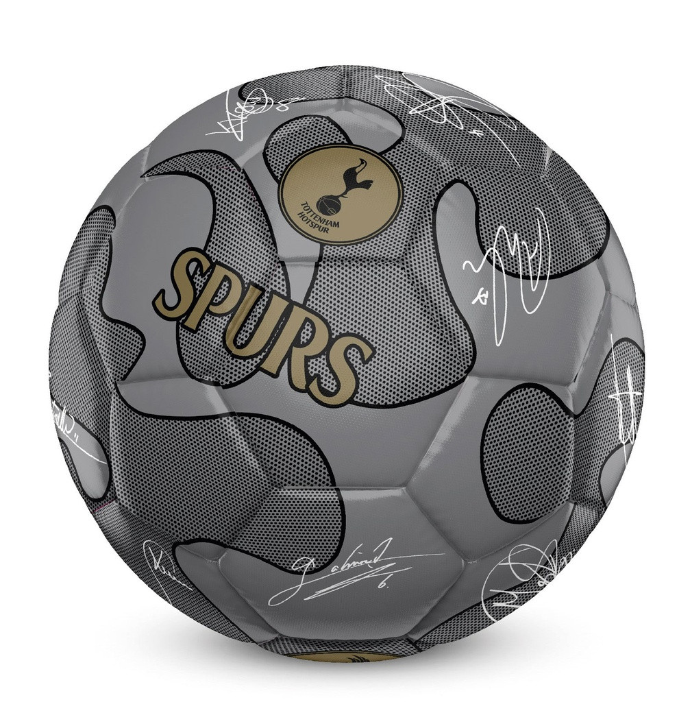 Pallone Tottenham Hotspur Phantom Signature - Taglia 5, Nero E Oro, Calcio Ufficiale Con Firme - Foto 6