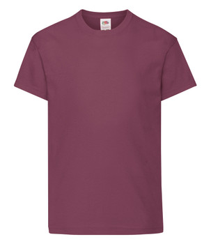 Fruit Of The Loom Kids Original T-Shirt Burgundy